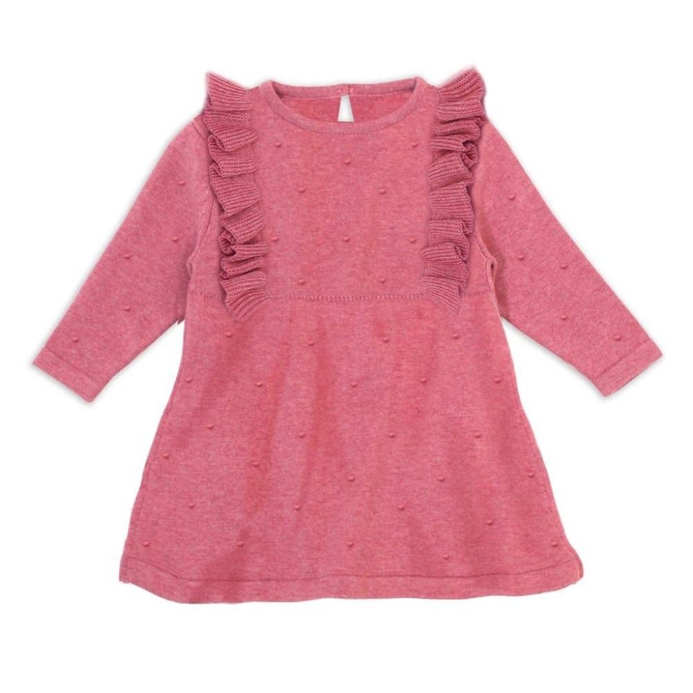 VIVERANO ORGANICS - Ruffle & Bobble Sweater Knit Dress
